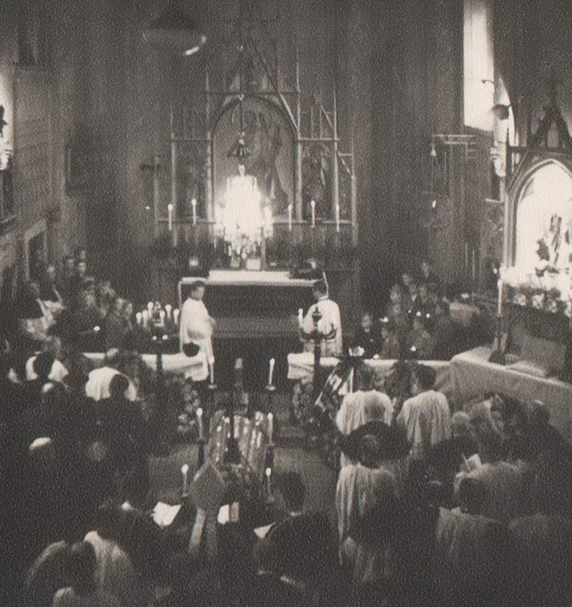Begräbnis Pfarrer Berthold, Altenwörth 1955