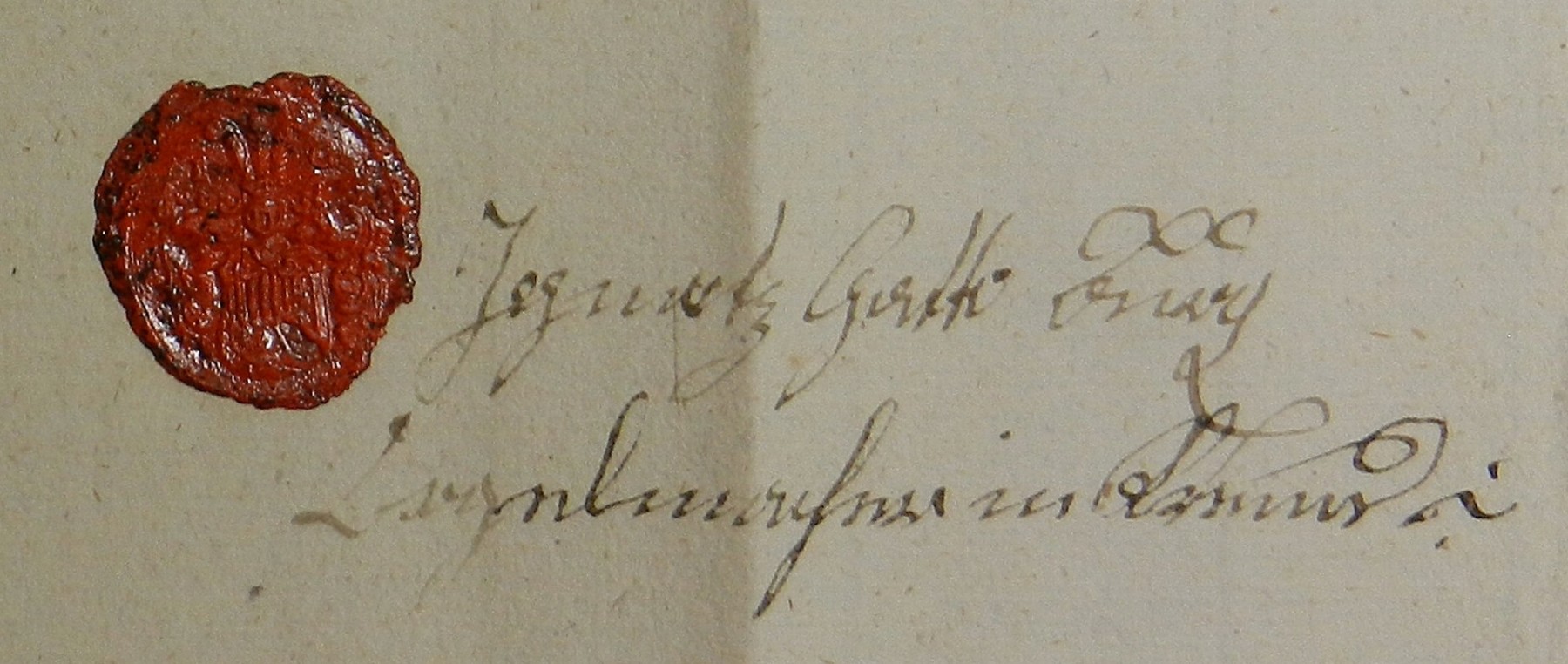 Unterschrift und Siegel von Ignatz Gatto aus Krems